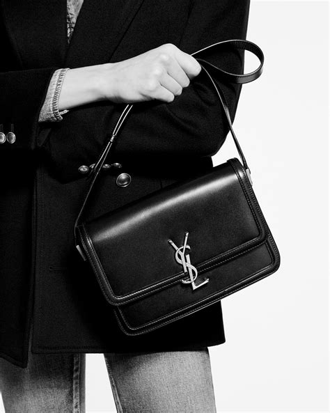 ysl borsa solferino|SAINT LAURENT Solferino medium leather shoulder bag .